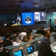 Sala de operaciones en el Johnson Space Center durante la misión Apolo 11. Wikimedia Commons